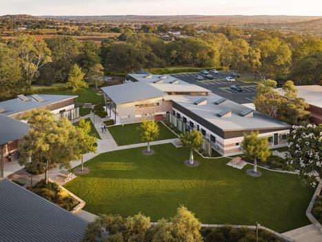Aerial view of the new student accommodation at UniSQ Toowoomba.