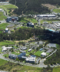Aerial view of UniSQ Springfield campus.