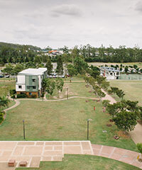 The expanding campus and its landscape.