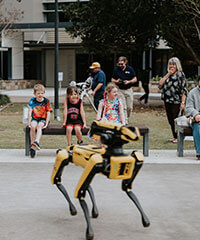 Showcasing ‘Robodog’ at Open Day.