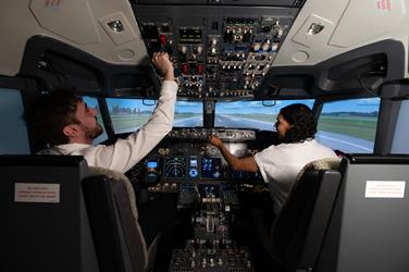 Boeing 737-800 flight simulator at UniSQ Springfield.