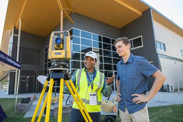 Surveying at UniSQ Springfield campus.