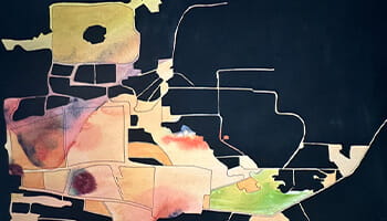 Loi Magill, Awful Beauty, 2022, Acrylic on watercolour paper.