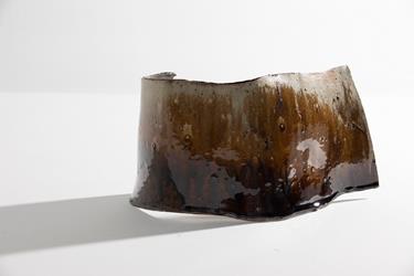 Close up of a sculpture from the art exhibit Black Soil, by Peter Osborn.