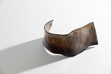 Top down of a sculpture from the art exhibit Black Soil, by Peter Osborn.