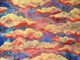 Kathryn Brimblecombe-Fox, These are not clouds, Gouache on paper, 2024