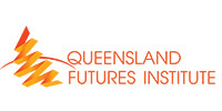 Logo of the Queensland Futures Institute with an abstract orange and yellow graphic on the left and the institute's name in orange text on the right.