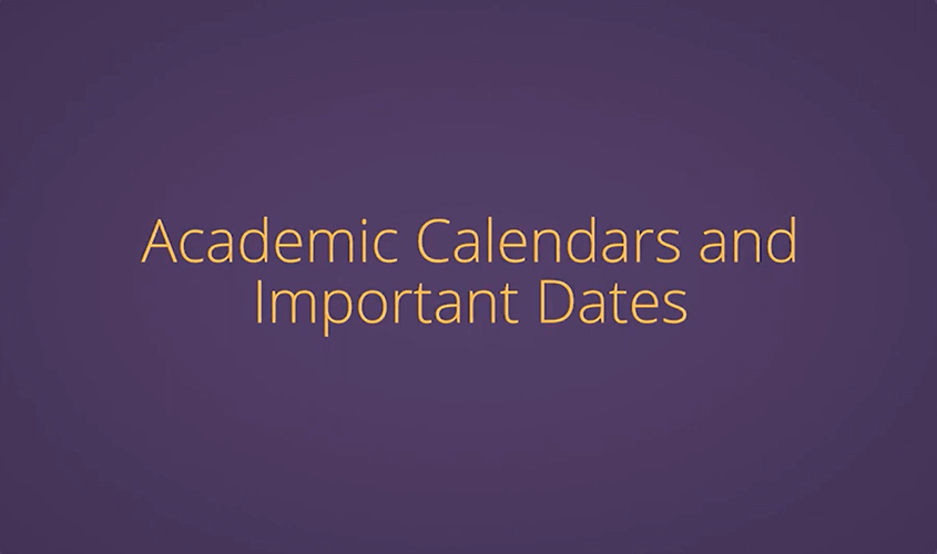 Important Dates