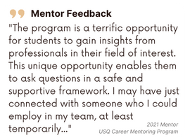 Mentor feedback from the 2021 Career Mentoring Program