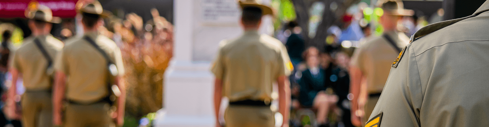 military members at a rememberence service