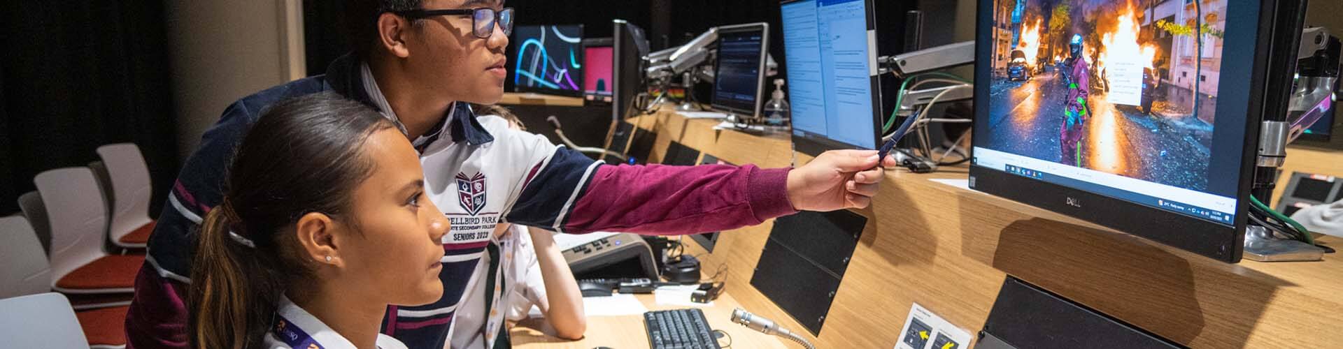 Students in a TV Studio