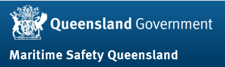 Queensland Government logo with "Maritime Safety Queensland" text on a blue background.