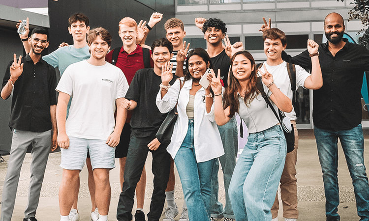 Students in Springfield posing for photo