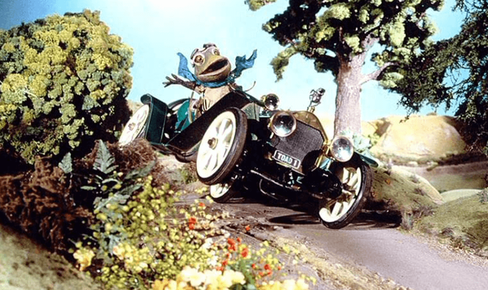 Toad: charming and impulsive but wildly arrogant and lacking self-control. Cosgrove Hall Films, Thames Television