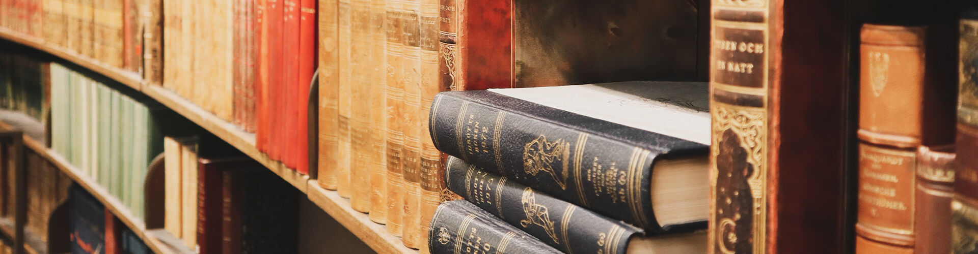 Law books in library.