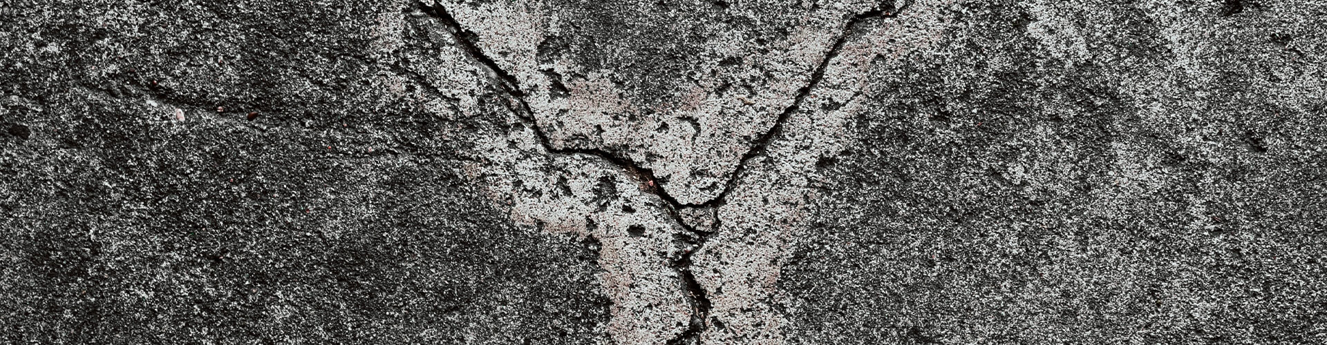 Cracked concrete.