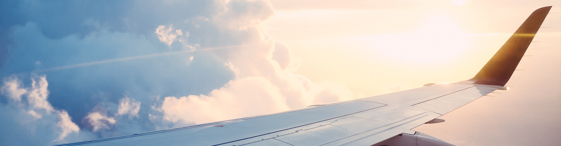 Plane in sky.