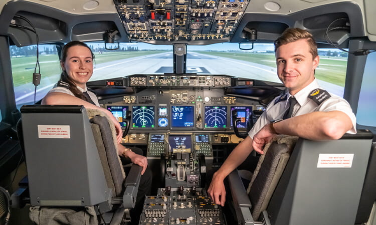 University of Southern Queensland aviation students.