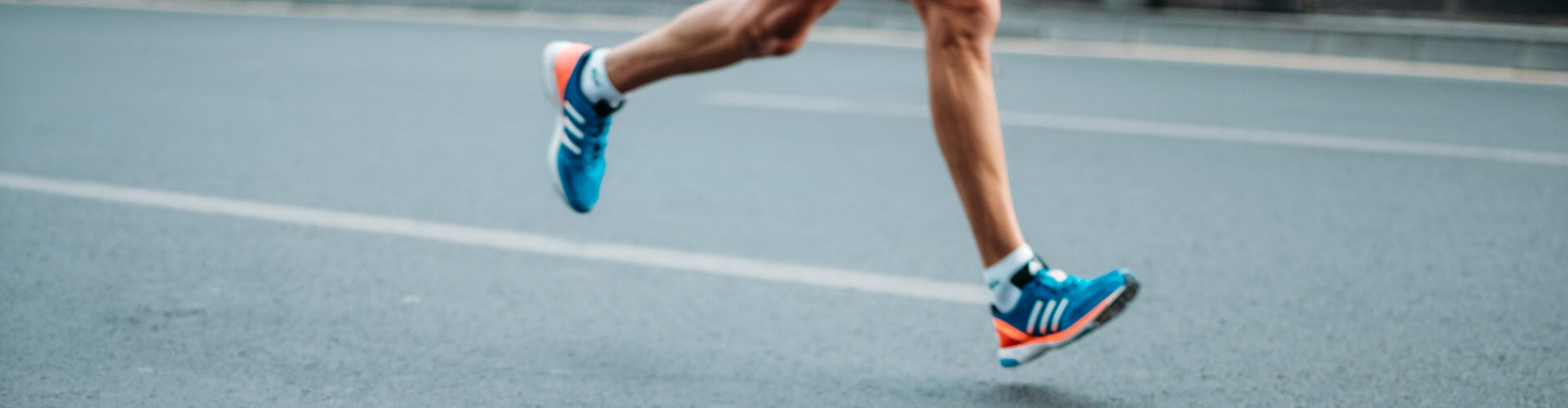 running on road