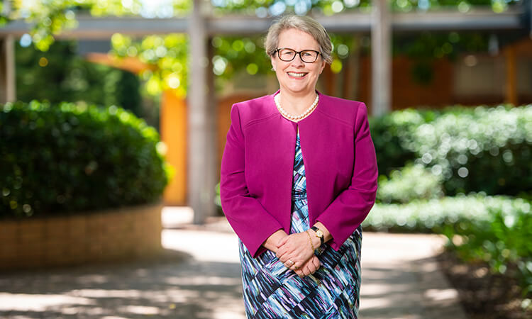 Vice-chancellor smiling 