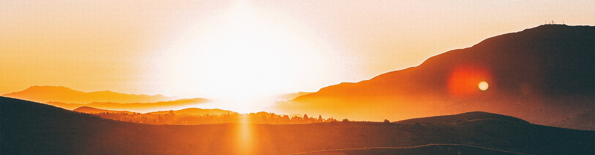Sunset.
