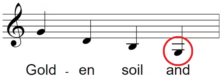 Music notes.