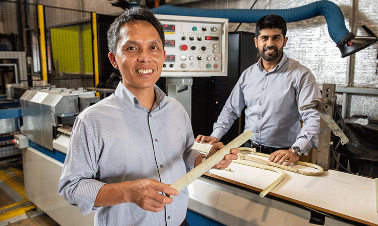 Two male researchers.