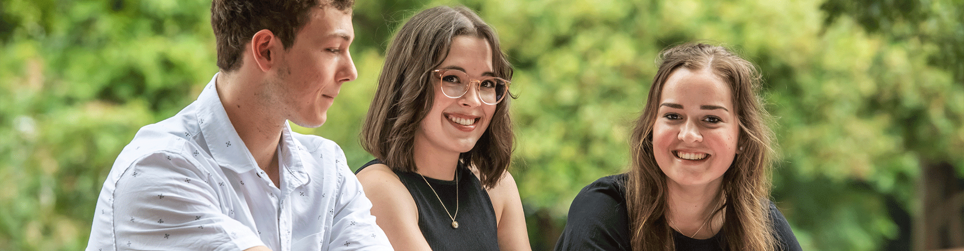 Students smiling.