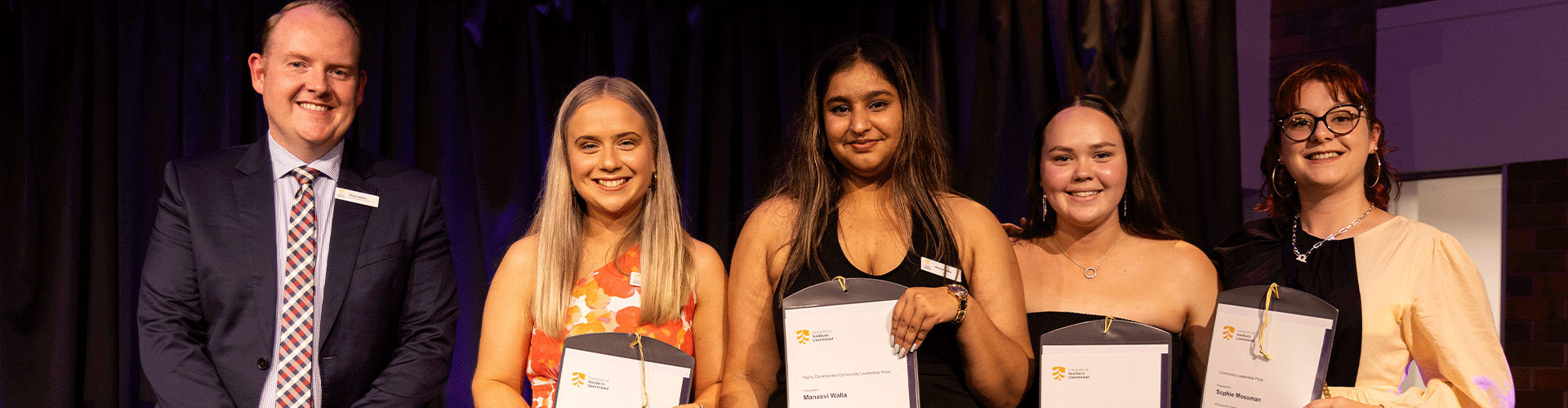 Students receiving awards.