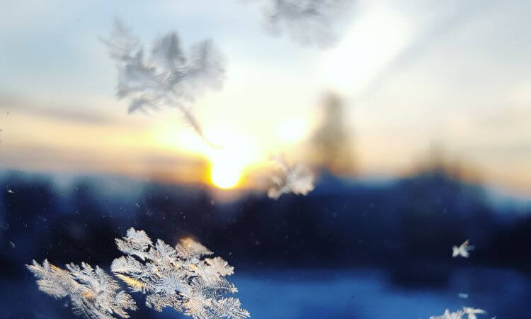snowflake with the sun 