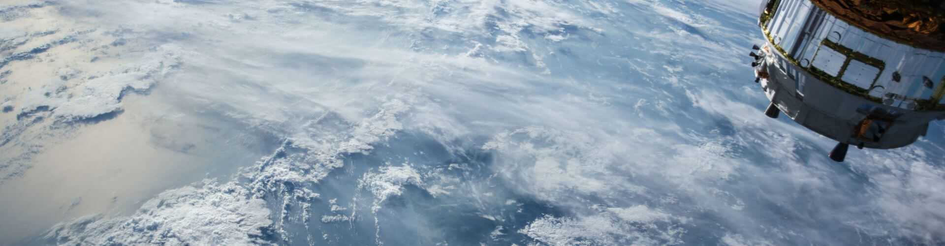 space view of the world and satellite 