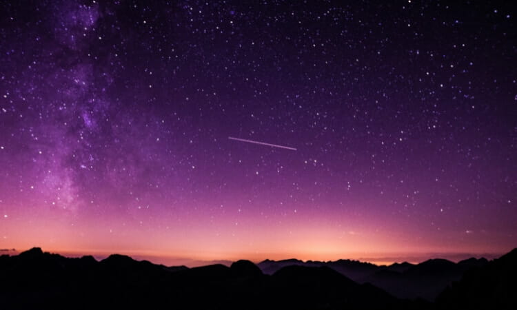 A night sky filled with stars.