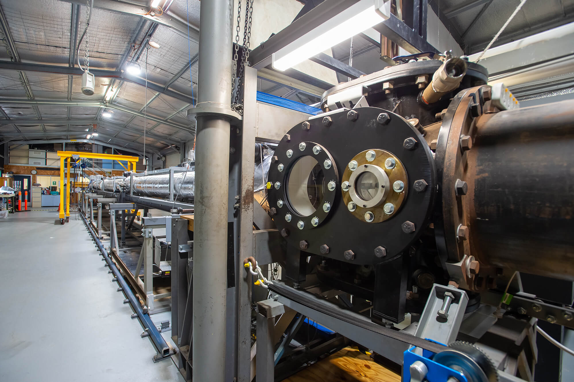 machinery inside a hypersonics lab
