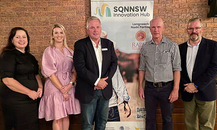 SQNNSW Innovation Hub and RAPAD staff at the Longreach Node launch. 