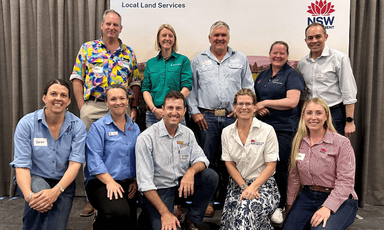 NSW Local Land Services team at 'Is Measuring carbon good for business' events in Tamworth and Moree in 2024