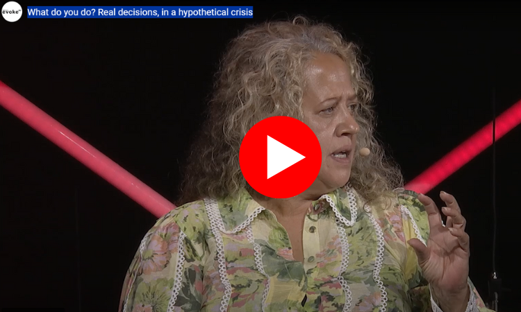 Dr Raelene Ward speaking as part of the hypothetical forum