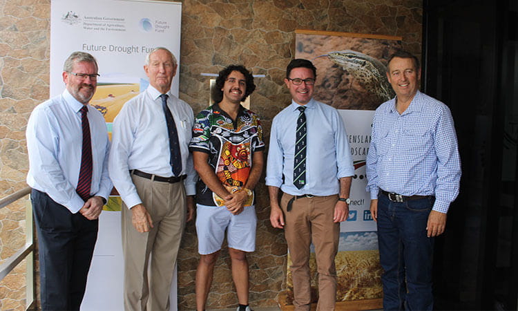 Prof John McVeigh with David Littleproud at the Roma Node launch. 