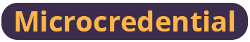 Button with rounded corners and purple background, displaying the text "For credit" in yellow.