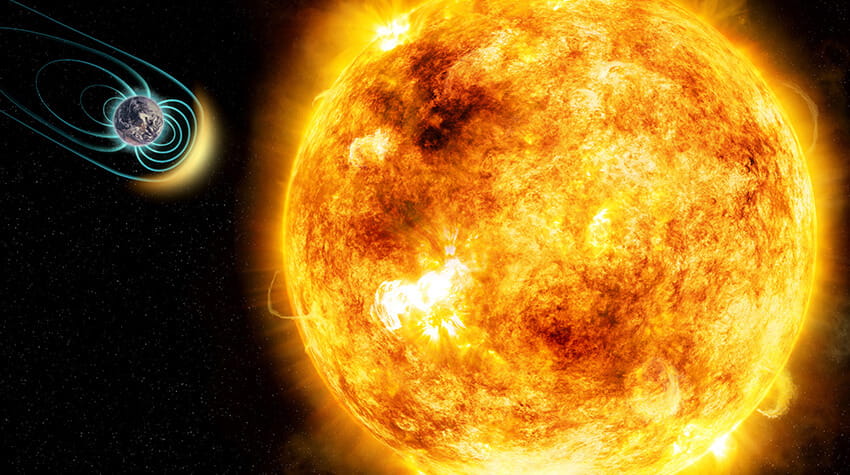 Artist impression of a star and planet system