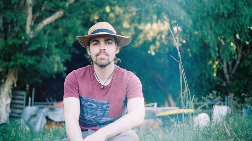 Caleb looking at camera.