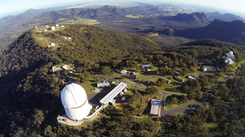 Aerial image of Siding Spring Observatory