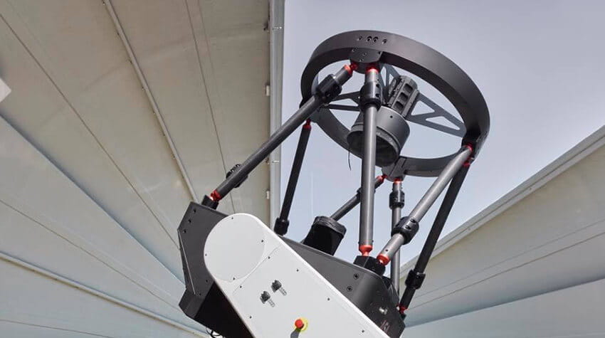 Telescope pointing to the sky